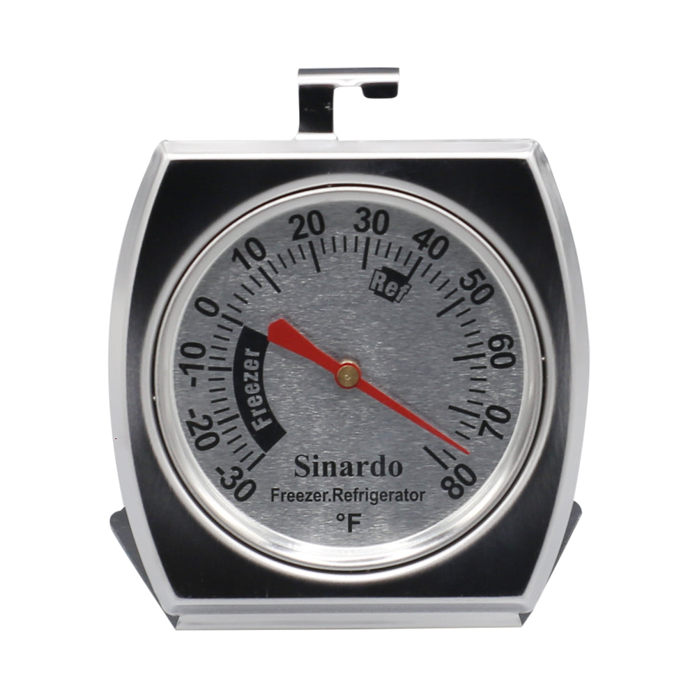 SINARDO Refrigerator Thermometer Stainless Steel (-30 to 80 F)