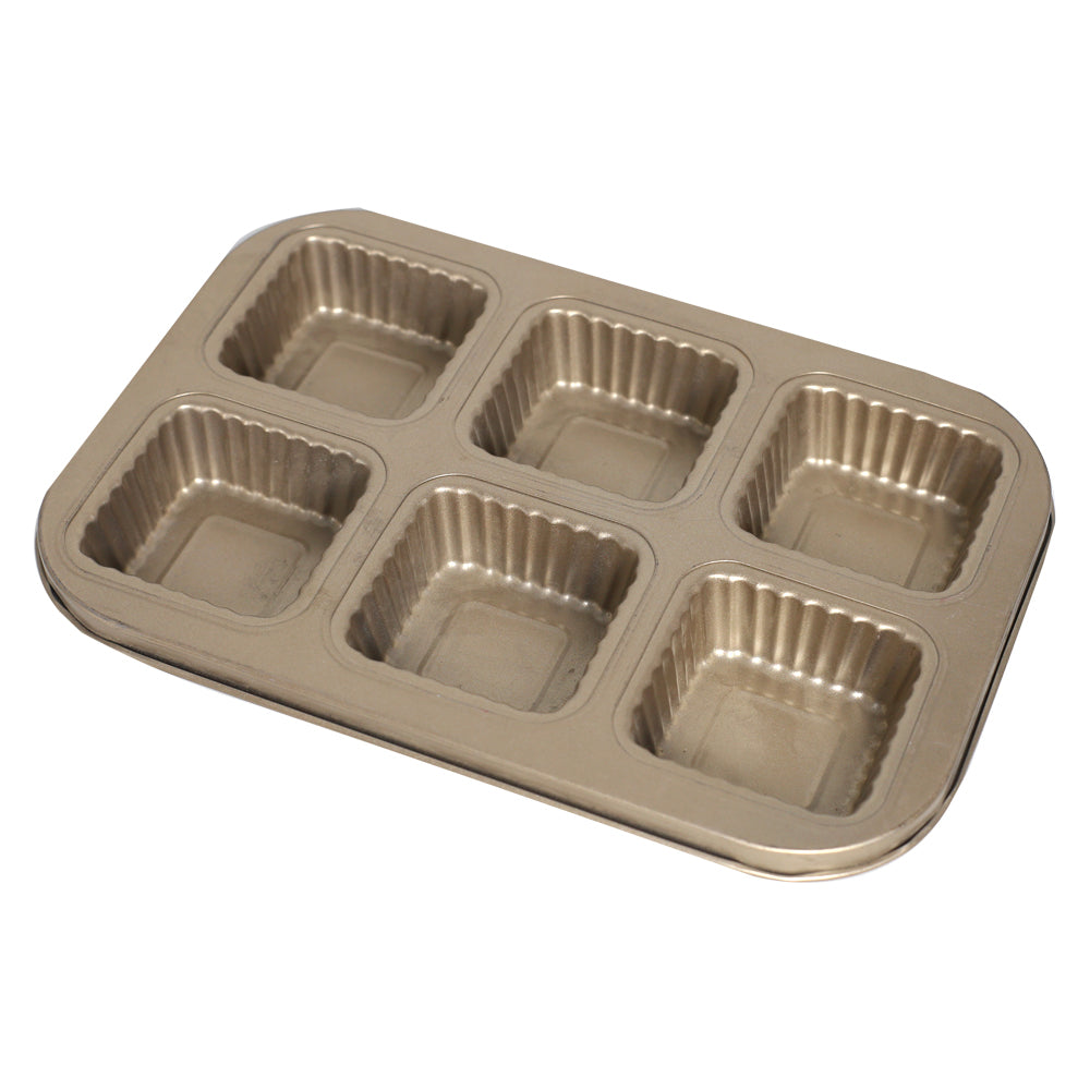 Caramel Muffin Tray Square 6 Cavity