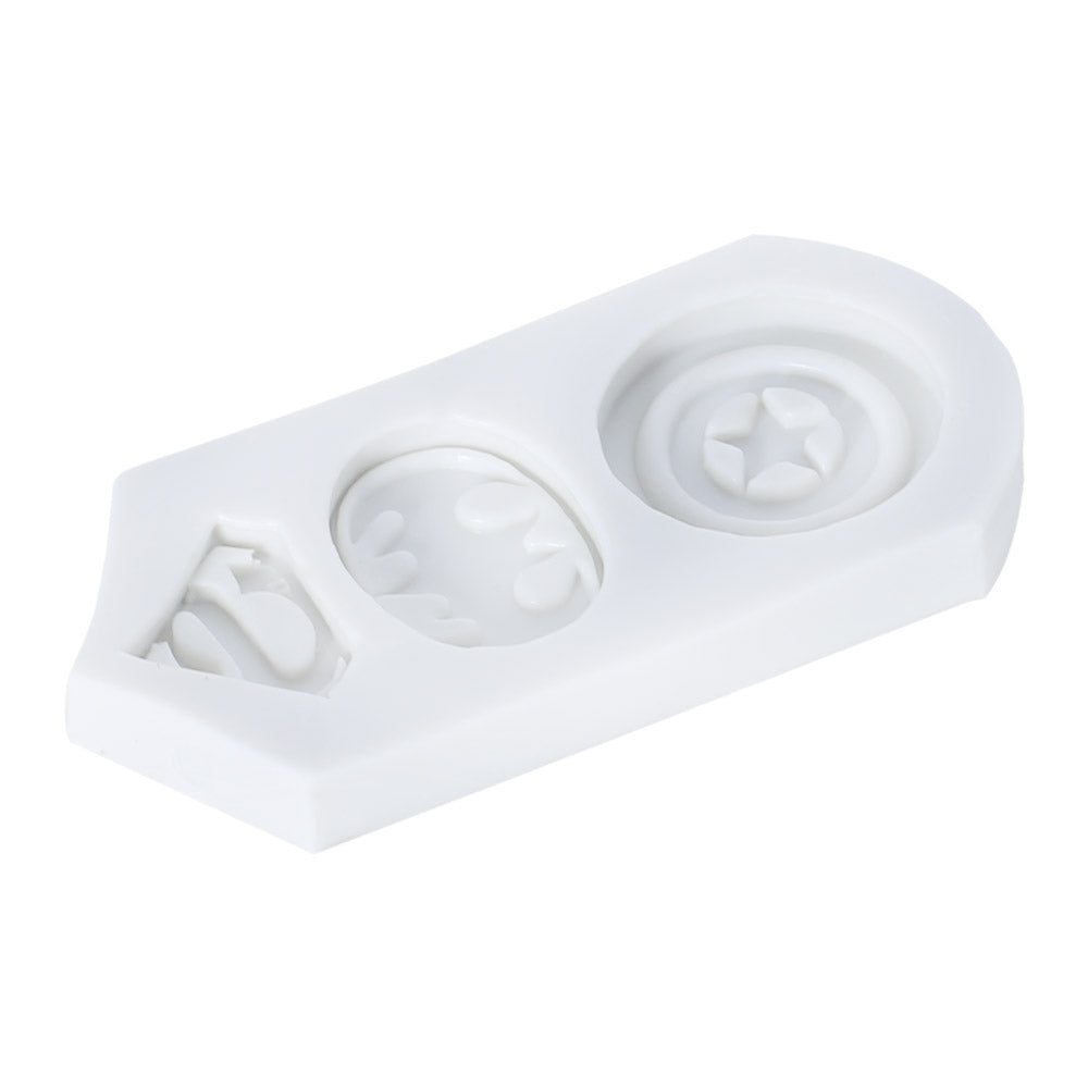 Superhero Logo Silicone Fondant Mold 3 Cavity