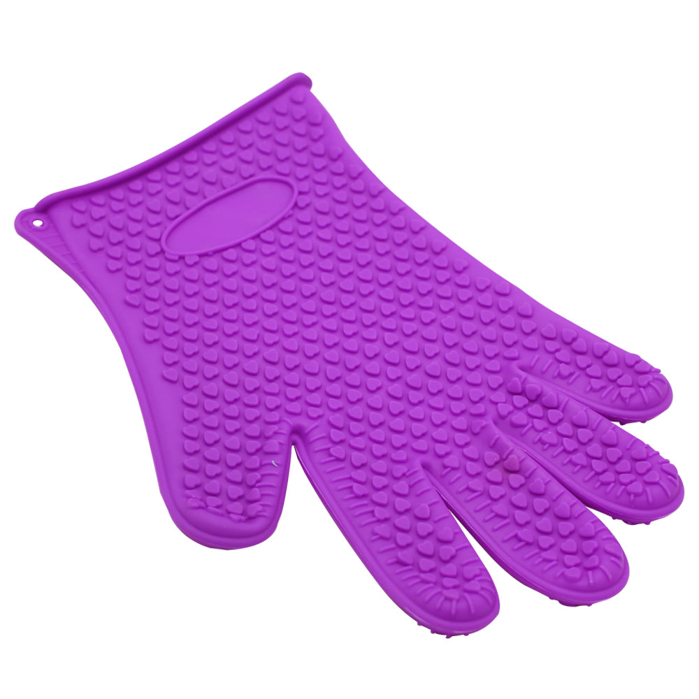 Heat Resistant Single Silicone Oven Mitt Heart Design