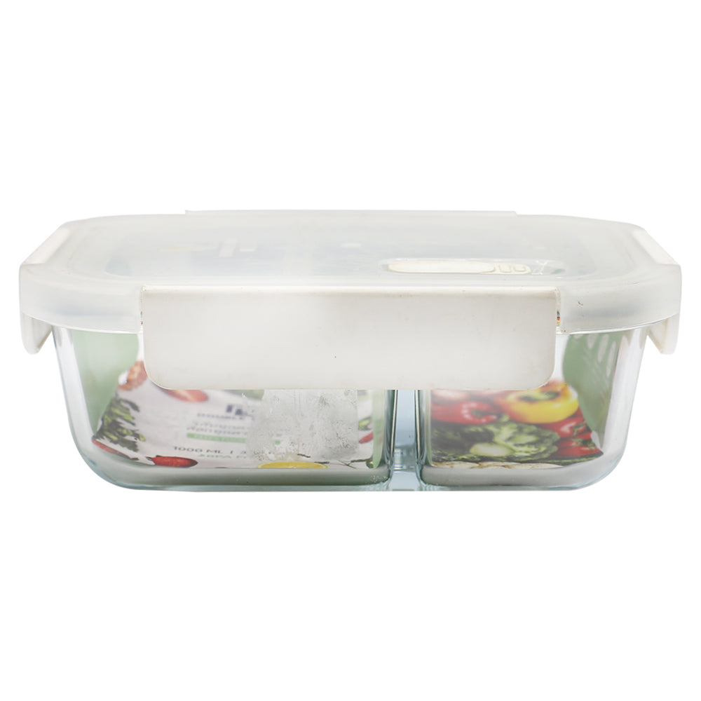 Glass Lunch Box 2 Compartments 1000ml