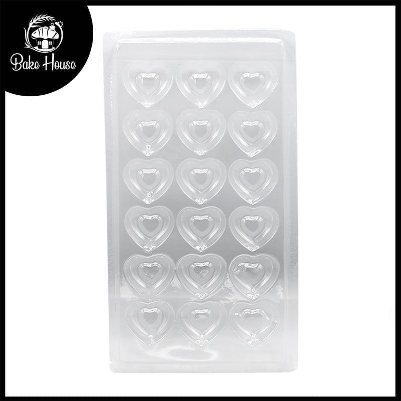 Heart Acrylic And Chocolate Mold 18 Cavity