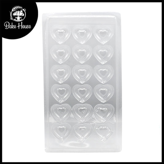 Heart Acrylic And Chocolate Mold 18 Cavity