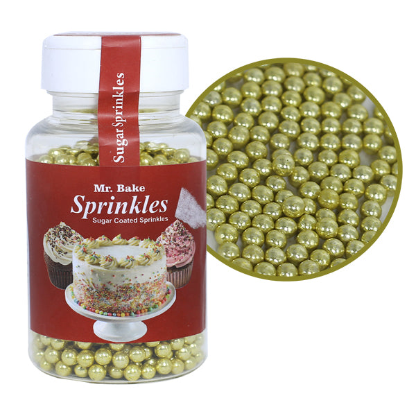 MR Bake Golden Shade 01 Pearls Sprinkles – 90g Jar