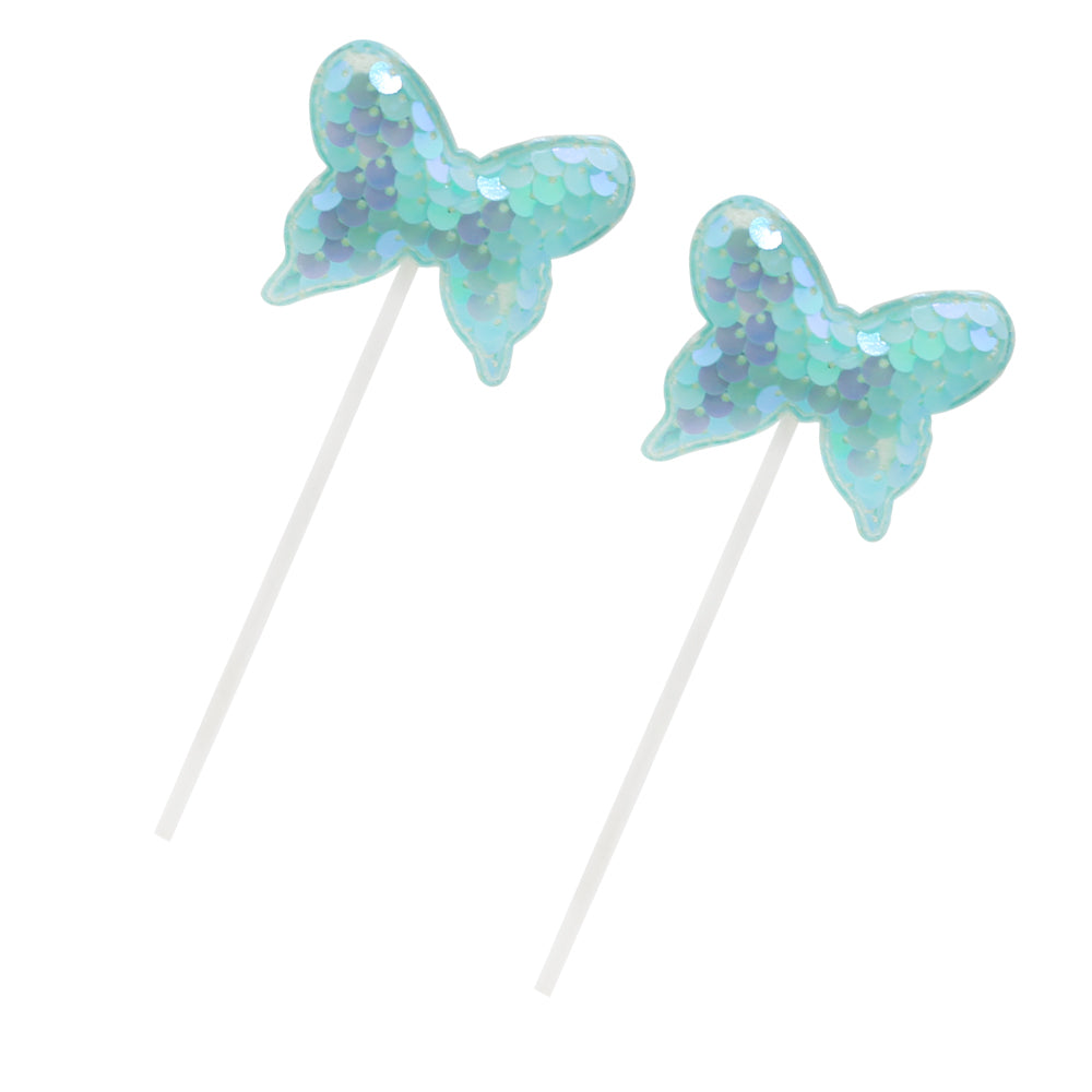 Butterfly Cake Topper Blue 2Pcs Set