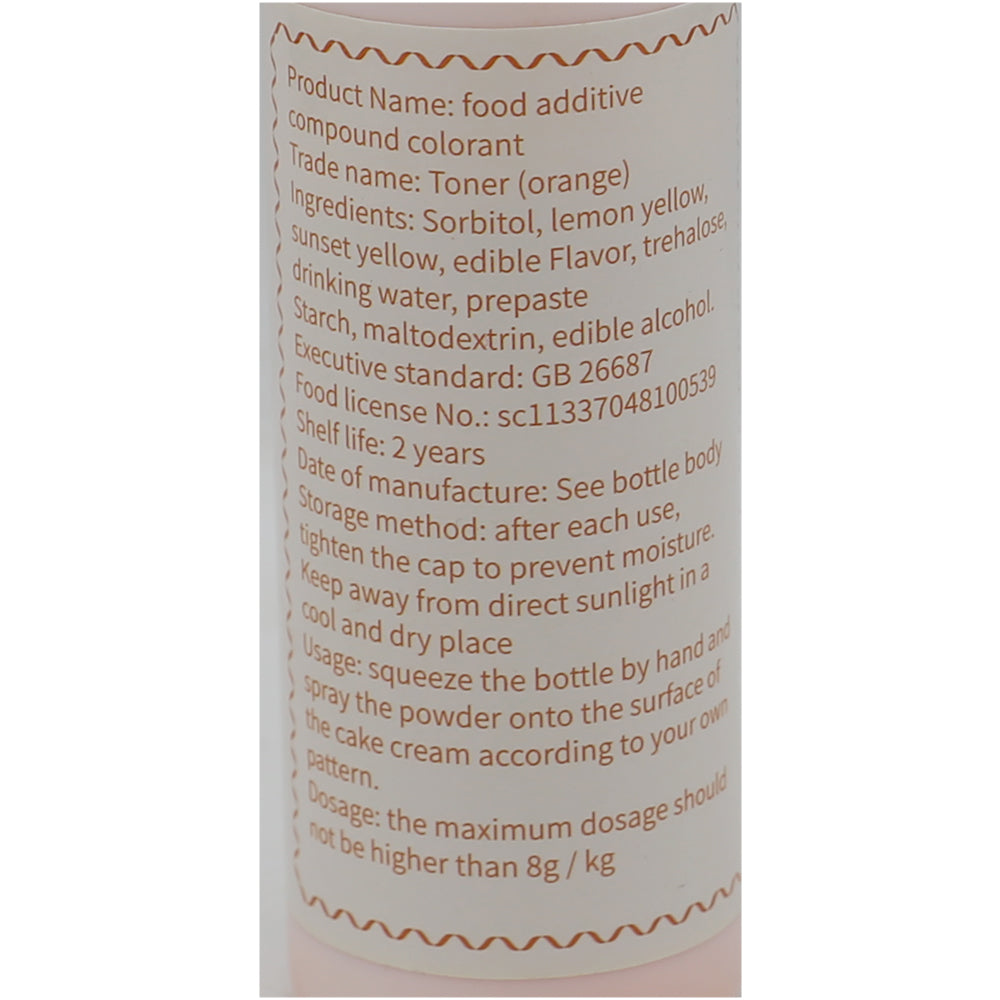 Orange Toner Food Decoration 70g