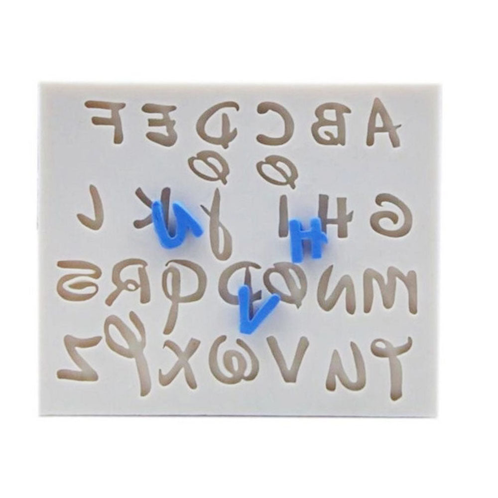 Small Size UpperCase Stylish Alphabet Silicone Fondant Mold 27 Cavity