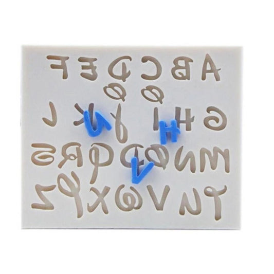 Small Size UpperCase Stylish Alphabet Silicone Fondant Mold 27 Cavity