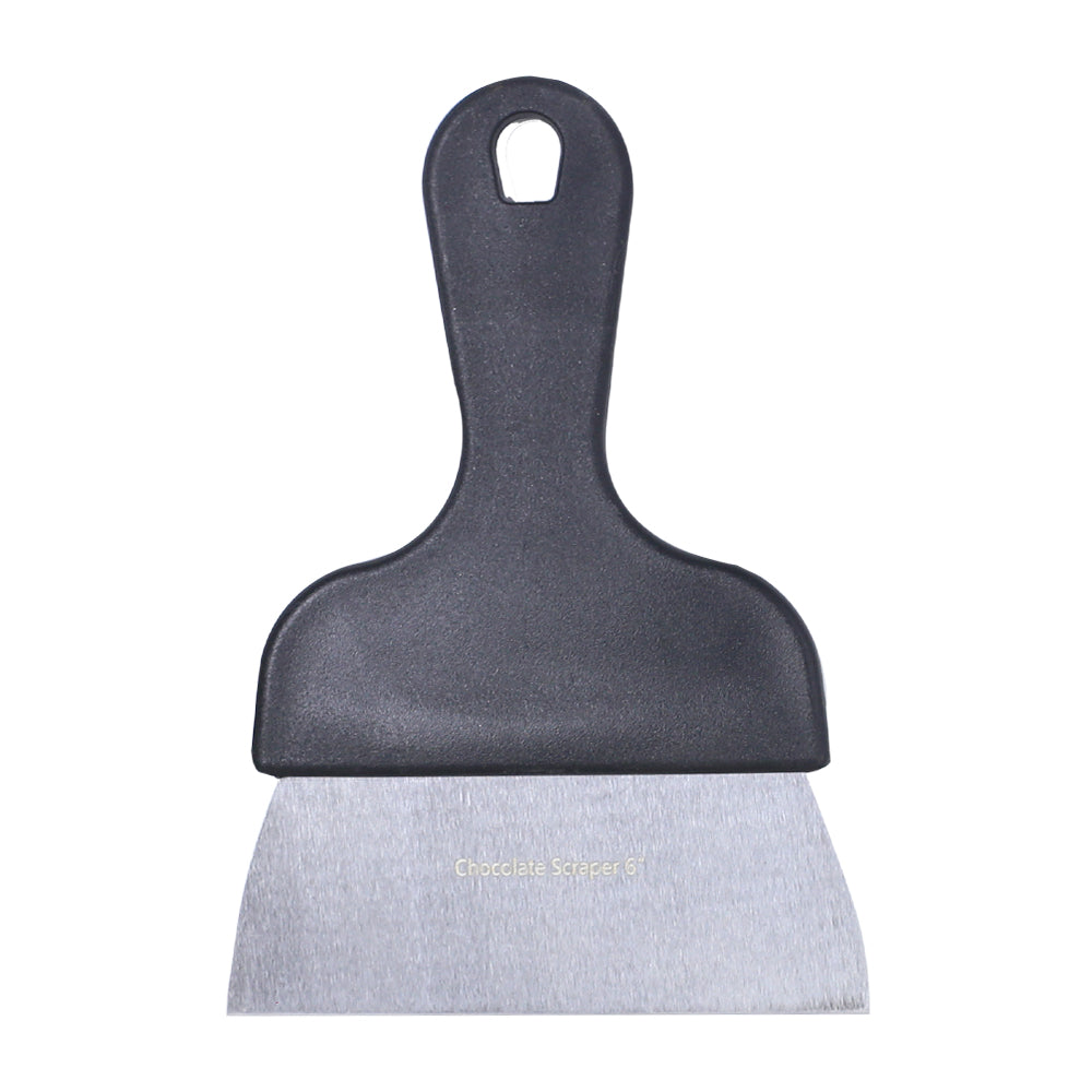 Stainless Steel Chocolate Scraper With Black Handle