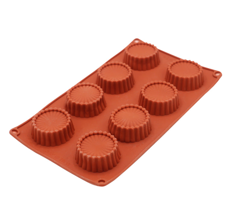 Cookie Shape Silicone Baking Mold 8 Cavity