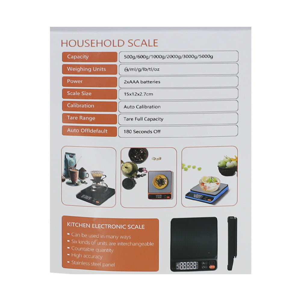 Digital Kitchen Weight Scale 0.1gm To 5kg (GL-01)