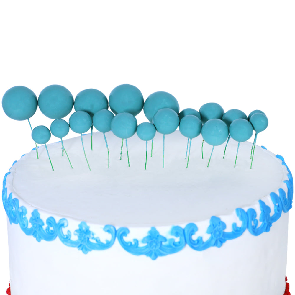 Artificial Turquoise Faux Ball Topper 20Pcs Set