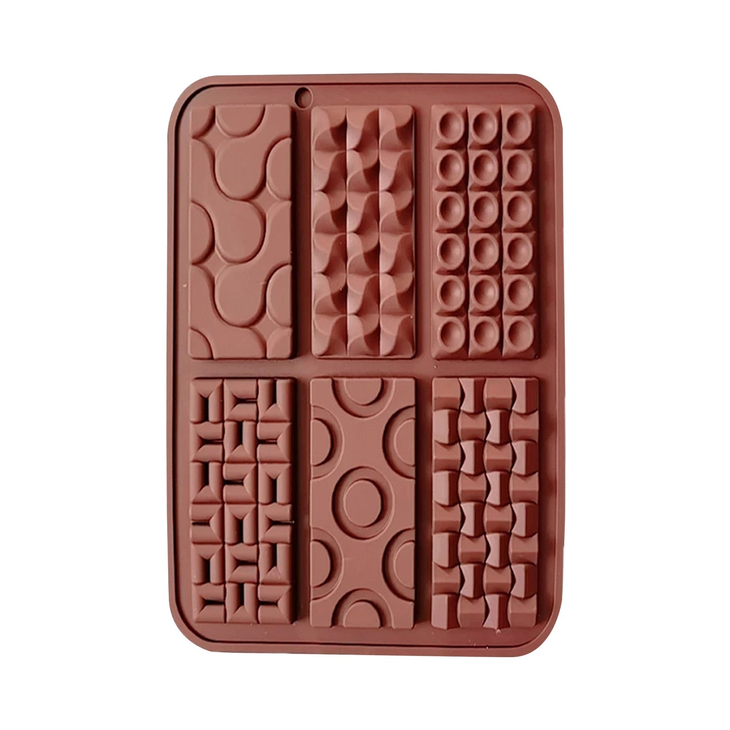 Donut & Multi Designs Mini Chocolate Bars Silicone Mold 6 Cavity