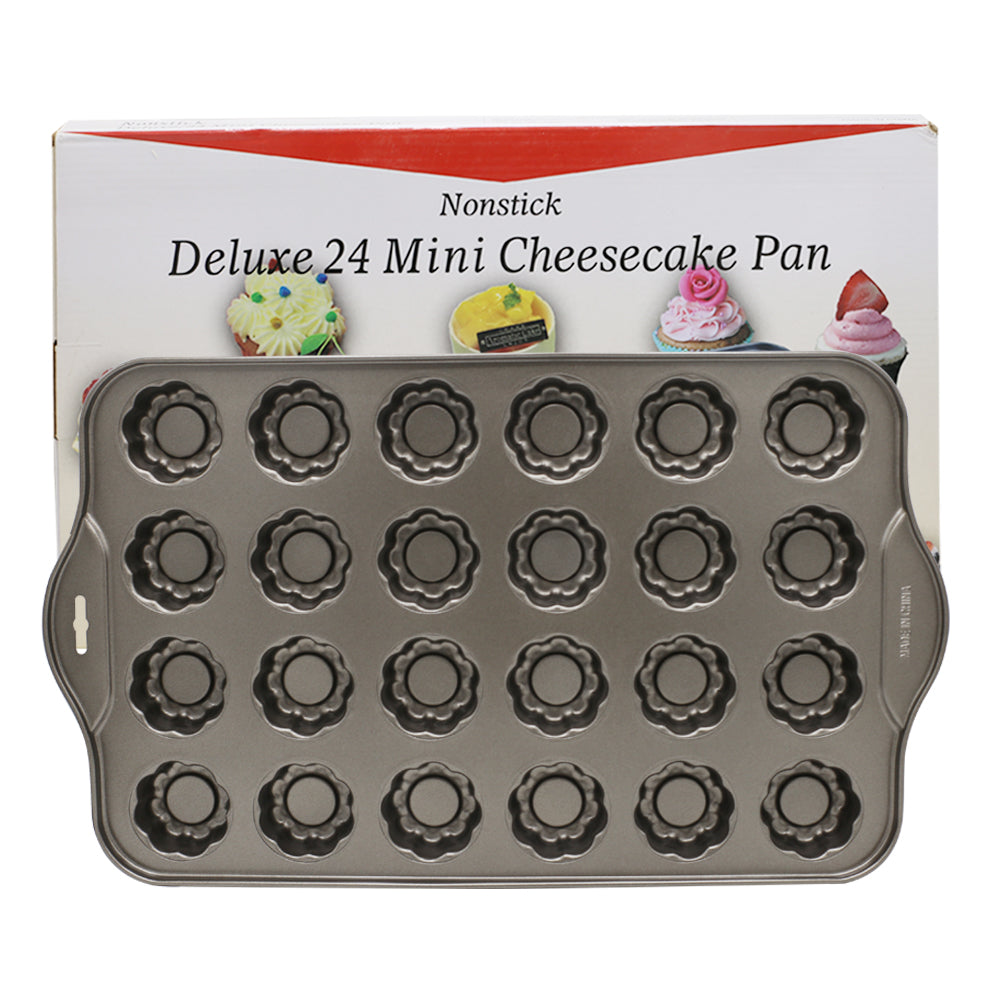 Flower Shape Mini Cheese Cake Pan 24 Cavity Non Stick