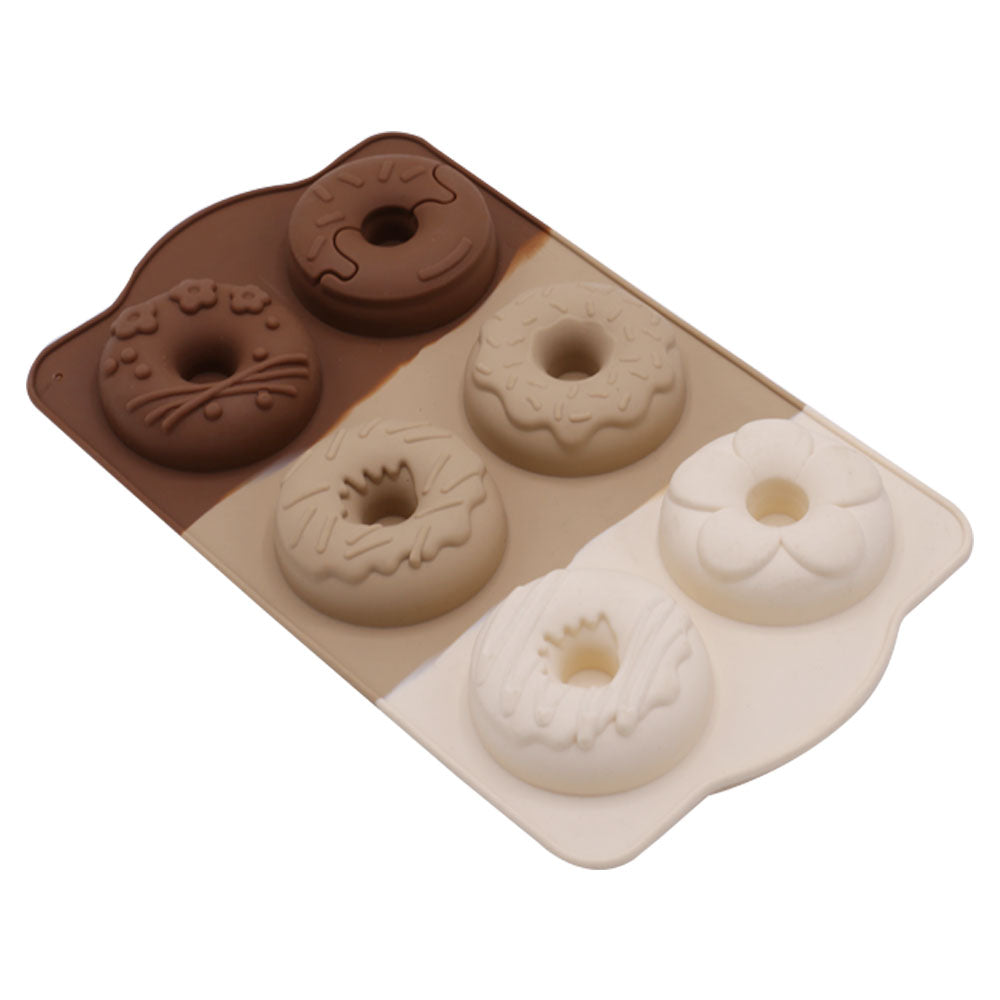 6 Different Design Donut Silicone Mold 6 Cavity
