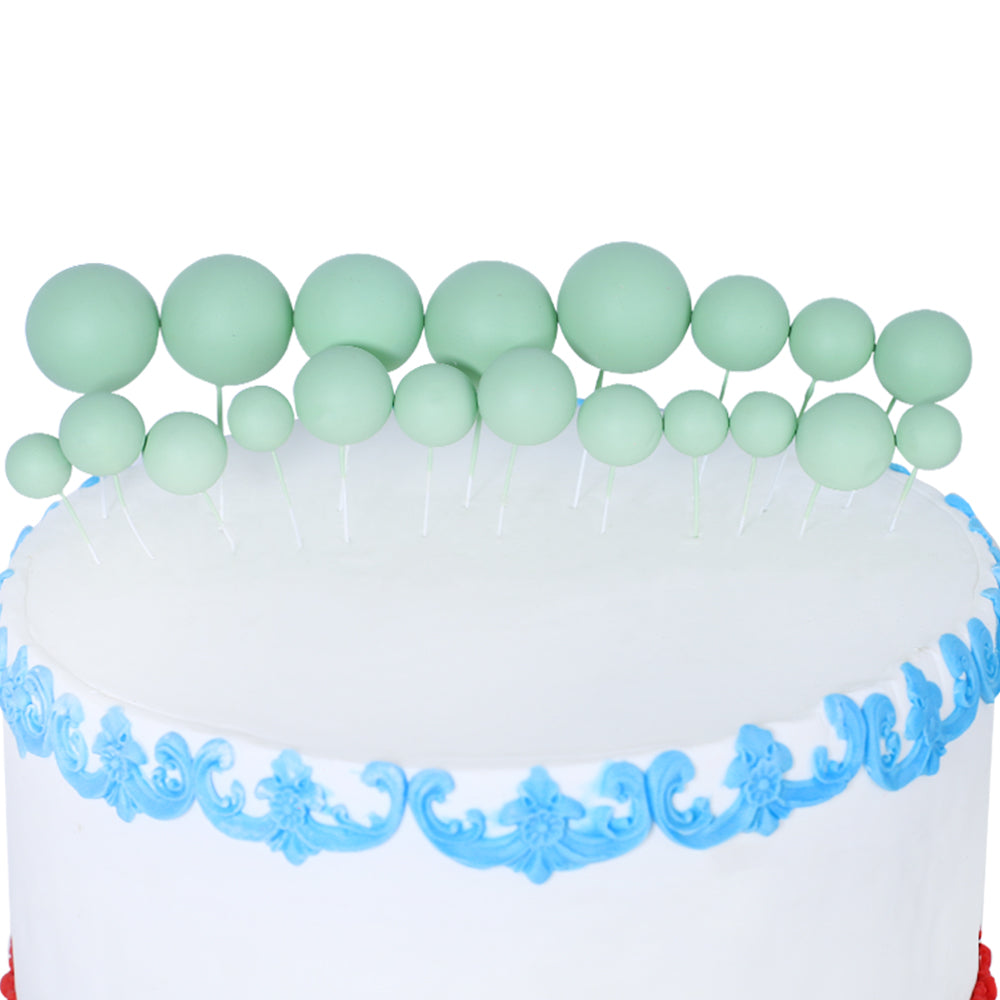 Artificial Light Green Foam Ball Topper 20Pcs Set