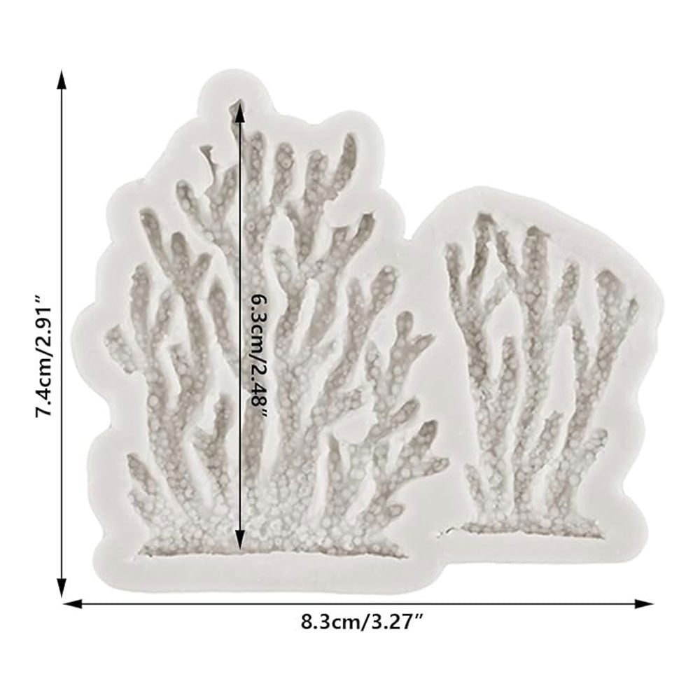 Coral Seaweed Silicone Fondant Mold 2 Cavity