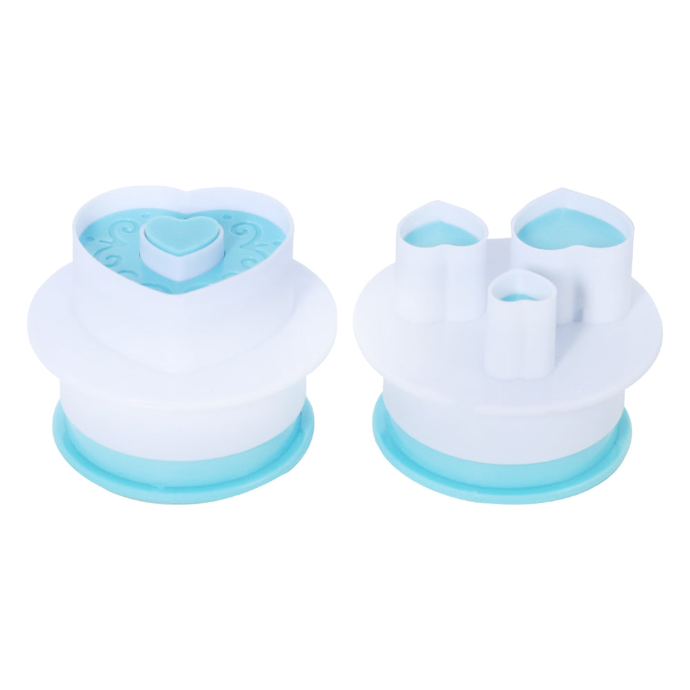 2 Design Heart Plunger Cutter 2Pcs Set