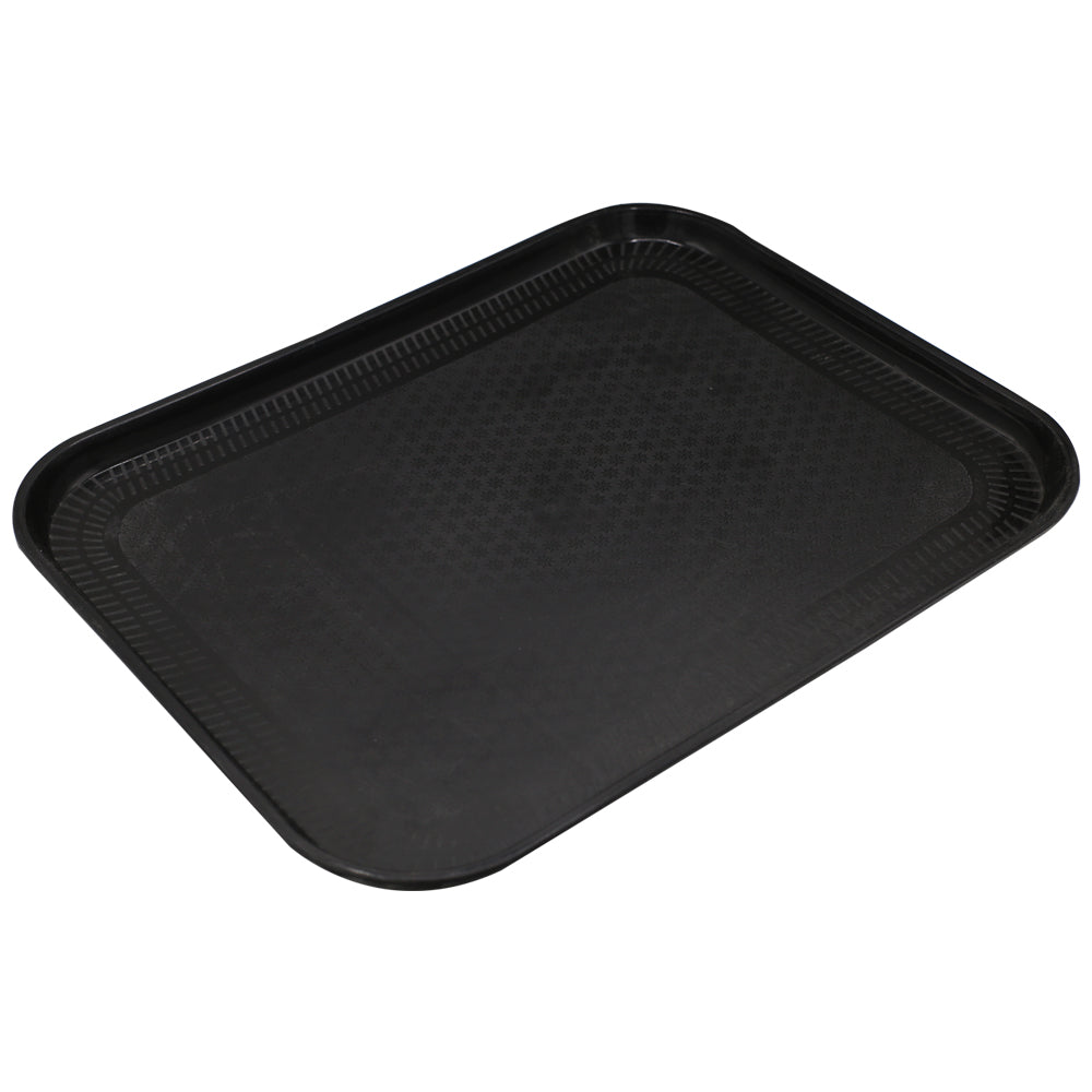 Rectangle Plastic Black Tray (16x12)Inch