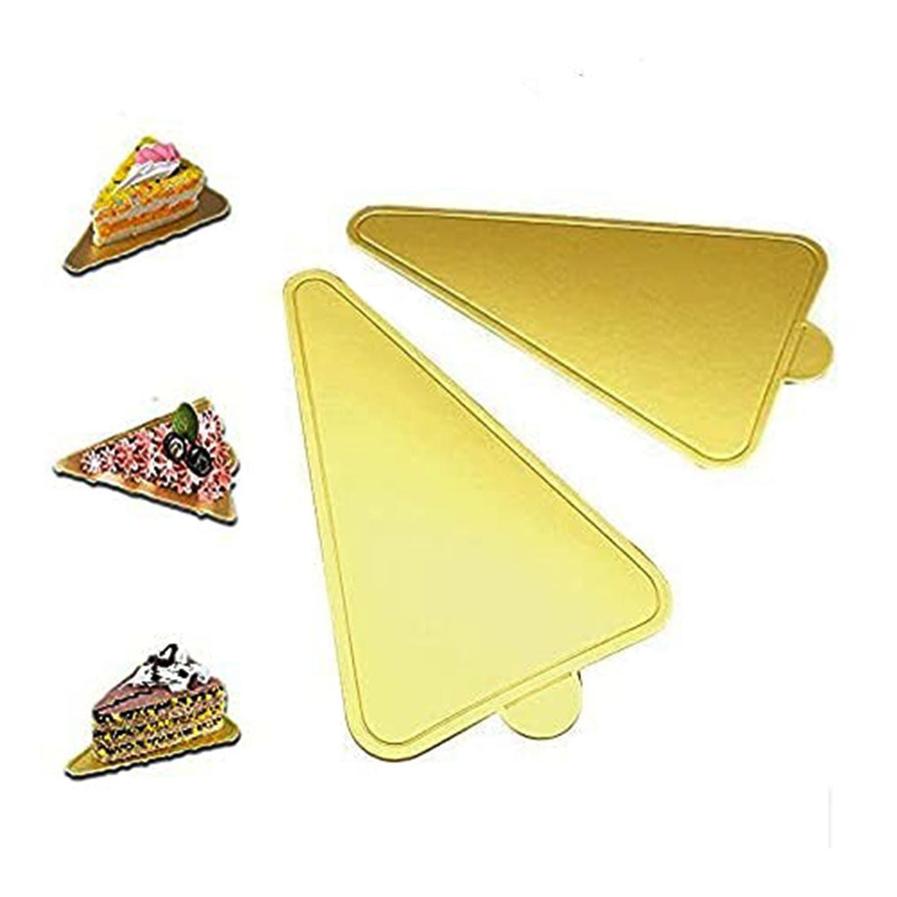 Triangle  Shape Pastry Placer Board Golden 10Pcs Pack Big