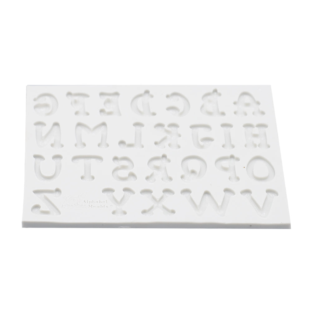 Uppercase Stylish Alphabet Silicone Fondant Mold 26 Cavity