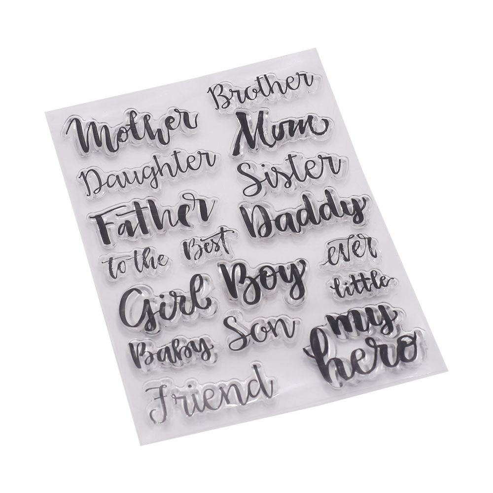 Relations Theme Silicone Rubber Stamp