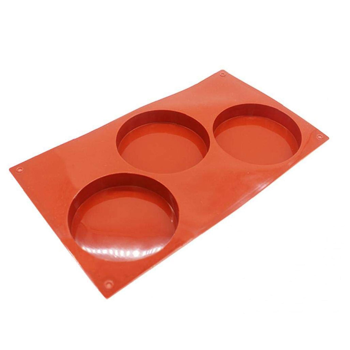 Disc Coaster Shape Silicone Chocolate Dessert Mold 3 Cavity