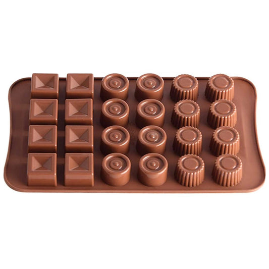 Mix Shapes Silicone Chocolate Mold 24 Cavity
