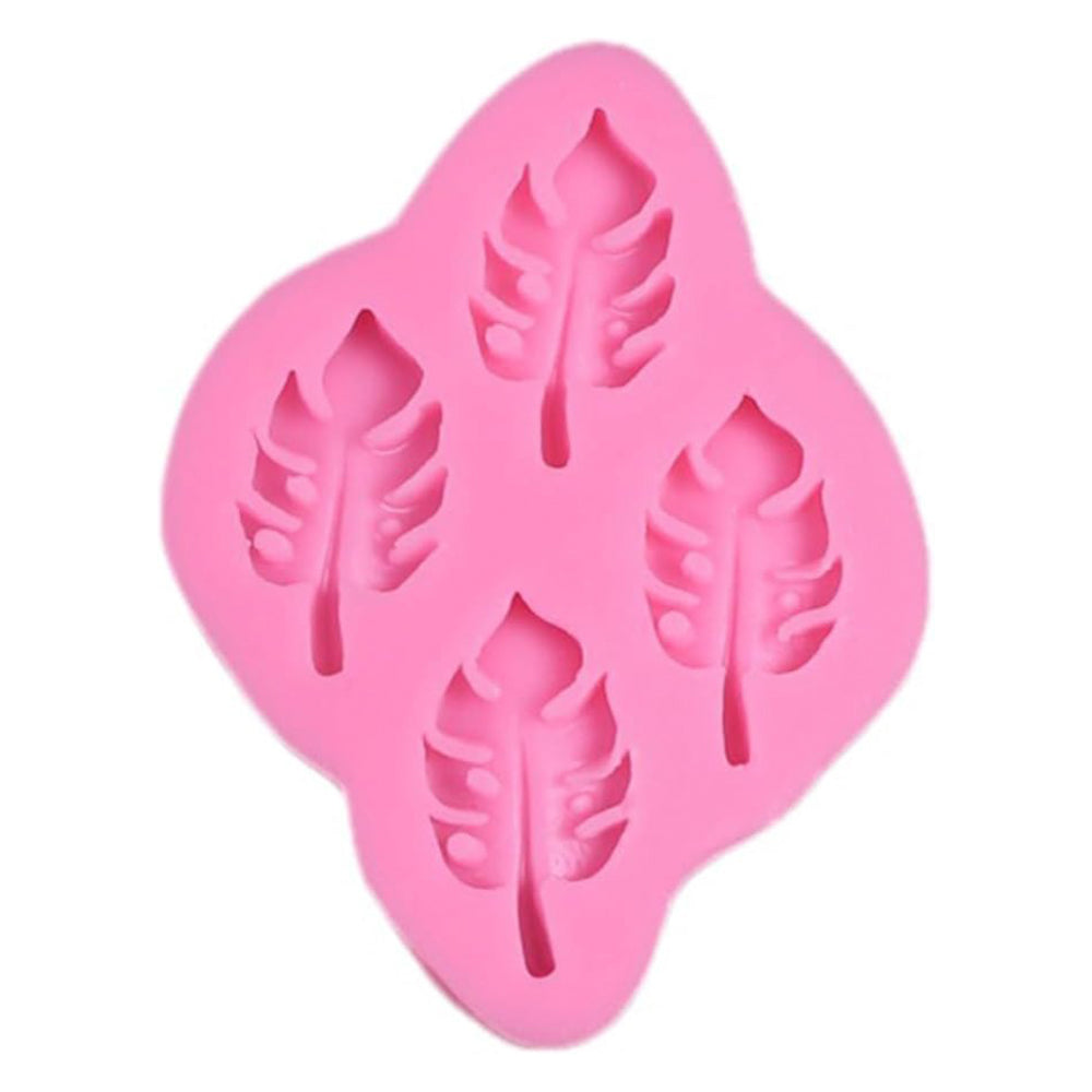 Tropical Leaf Silicone Fondant Mold 4 Cavity