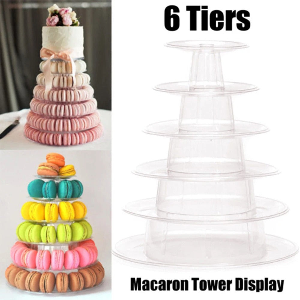 6-Tier Plastic Round Cake Display Stand