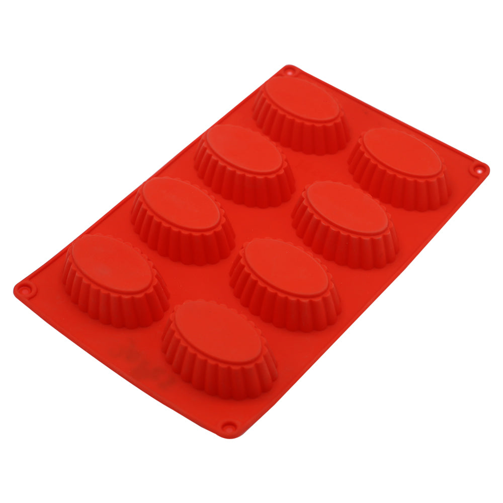 Oval Tart Silicone Mold 8 Cavity