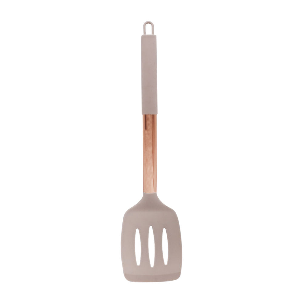 SHENGAYA Slotted Spatula Turner With Copper Handle Large