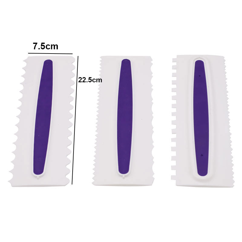 Bread Tree Plastic Cake Edges Decorating Comb 3 Pcs Set