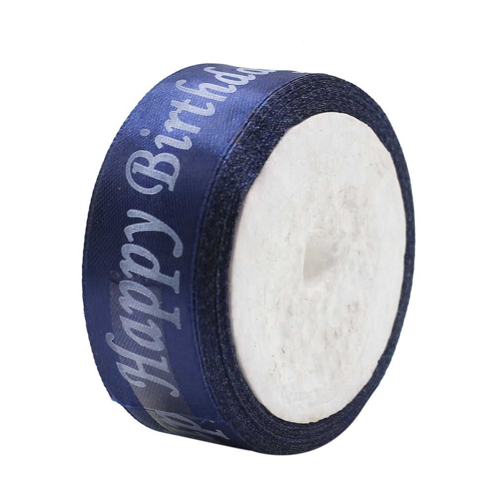 Happy Birthday Printed Ribbon Blue