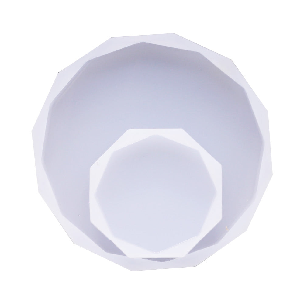 Round Diamond Cut Silicone Chocolate Mold 2 Pcs Set