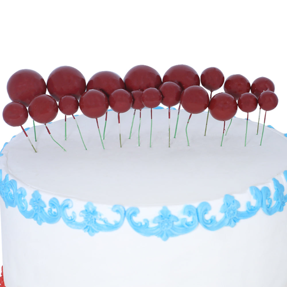 Artificial Red Faux Ball Topper 20Pcs Set