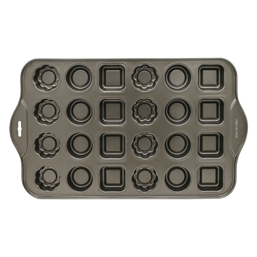 Different Shapes Mini Cheese Cake Pan 24 Cavity Non Stick