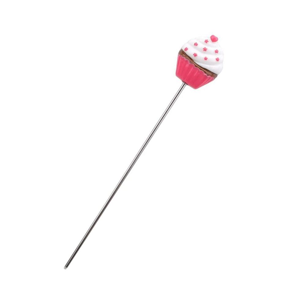 Icecream Design Cake Tester Stainless Steel With Plastic Handle