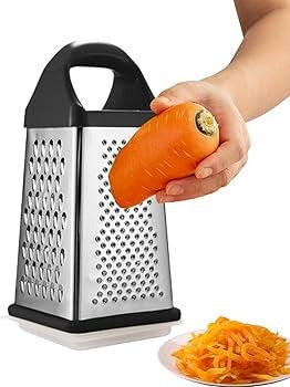 4 in 1 Vegetable, Cheese Grater With Plastic Handle