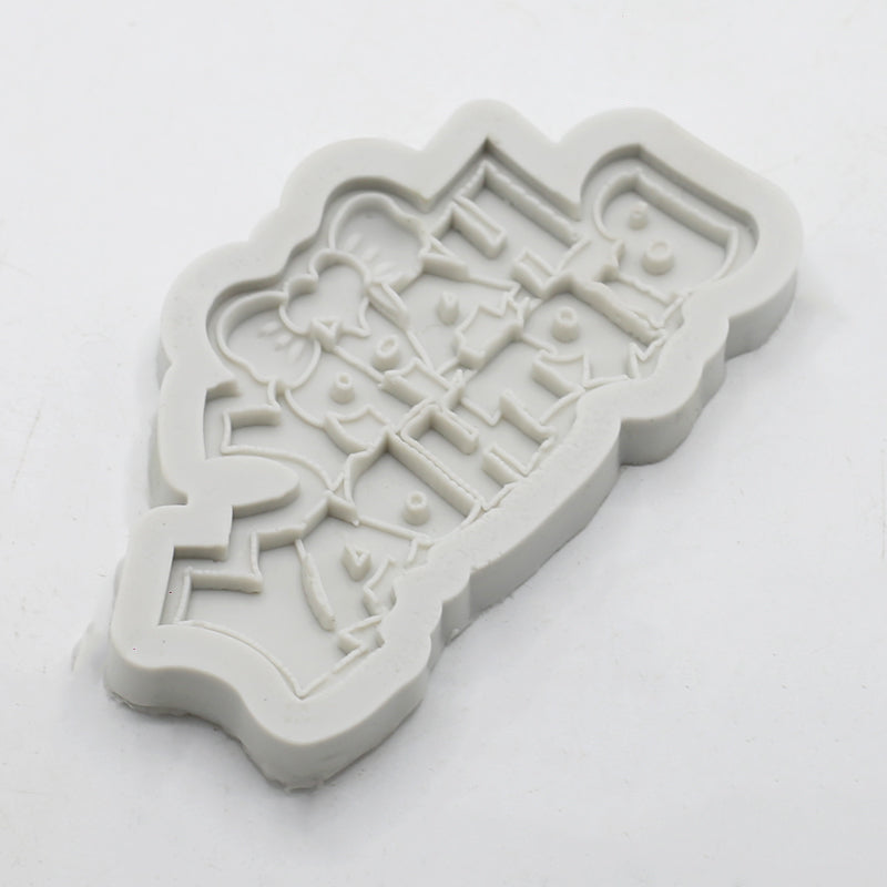 Happy Birthday With Bow Silicone Fondant Cake Mold