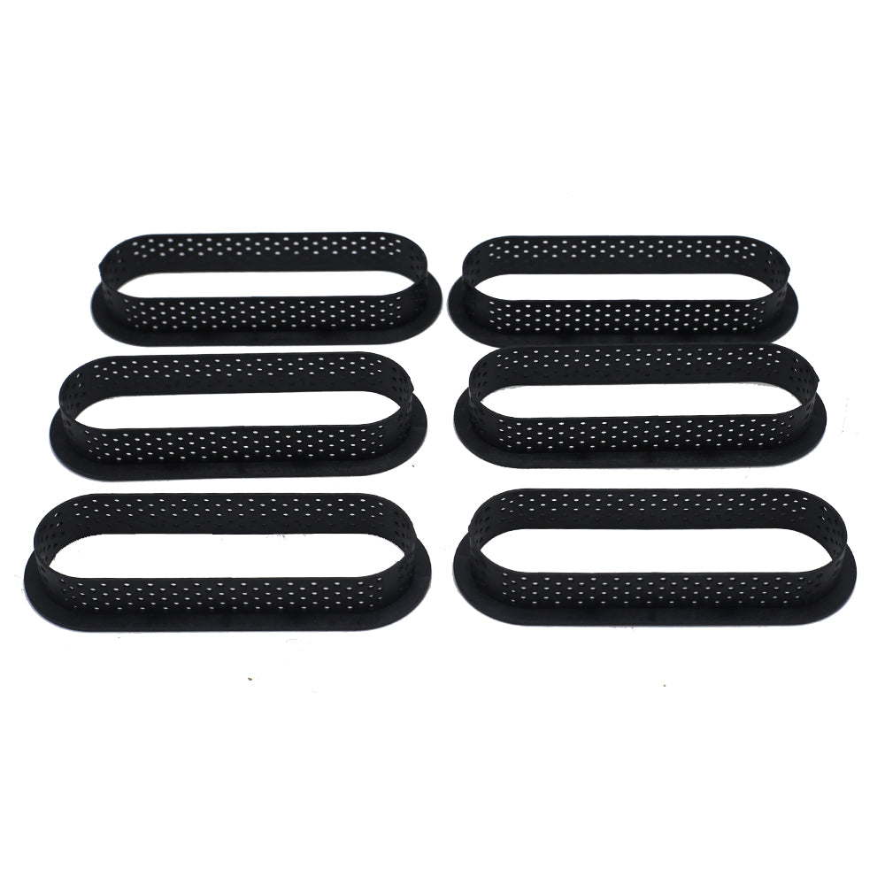 Oval Tart Ringt 6Pcs Set Plastic