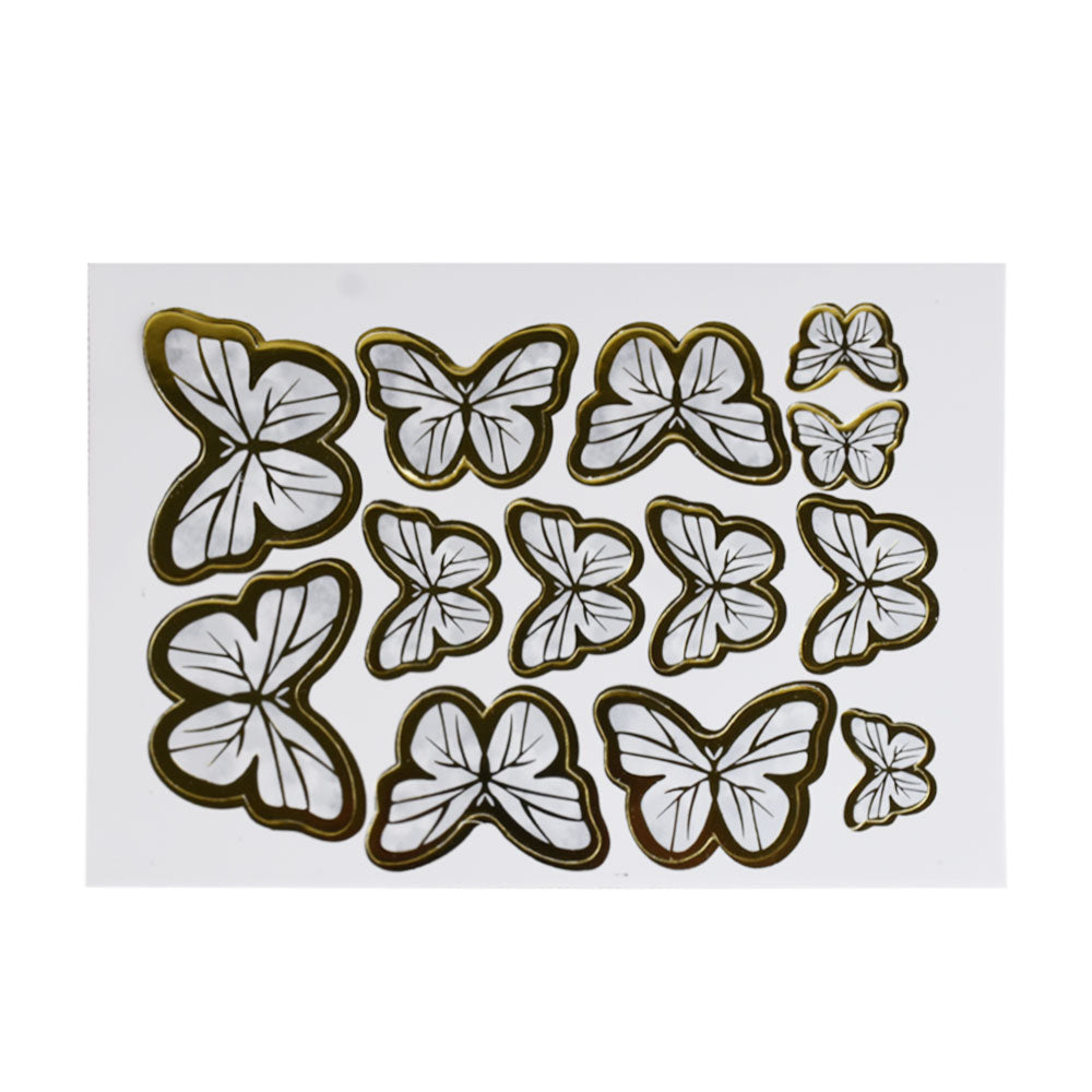 White Color Butterflies Cake Topper 13 Pcs Pack