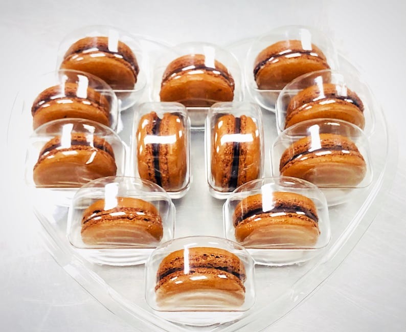 Plastic Macaron Heart Shape Chocolate Mold 2 Pcs  12 Cavity