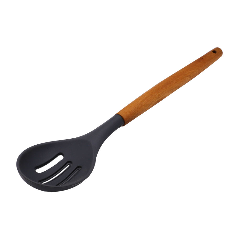 Benchwood Silicone Slotted Spoon With Wooden Handle