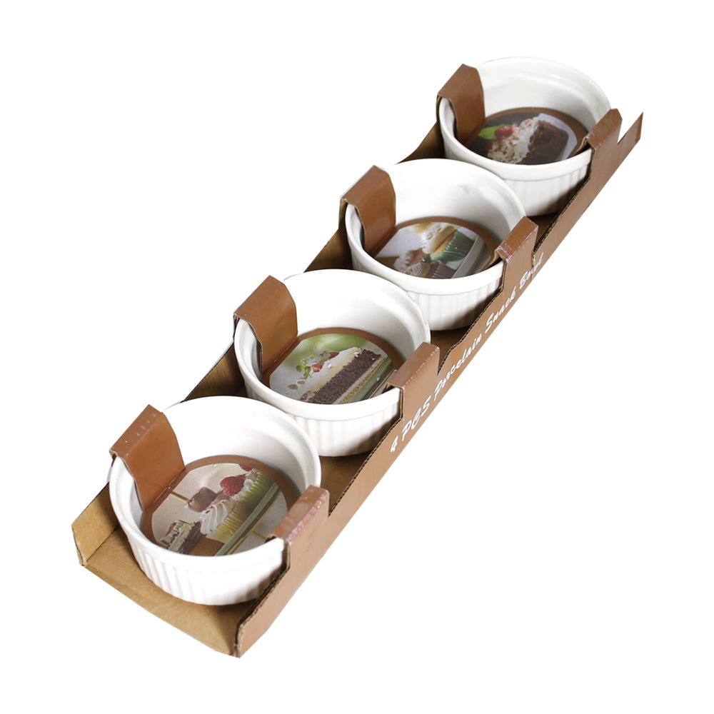Ramekin Bowl Ceramic 4Pcs Set Large