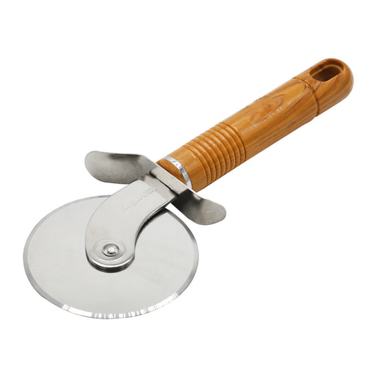7.5cm Pizza Cutter With Wood Texture Handle
