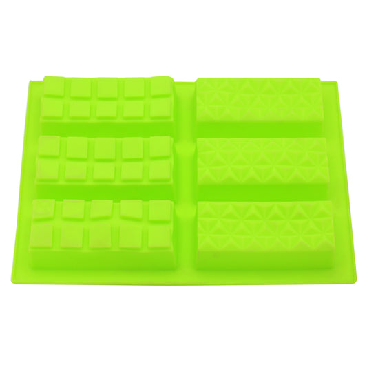 2 Design Silicone Chocolate Bar Mold 6 Cavity