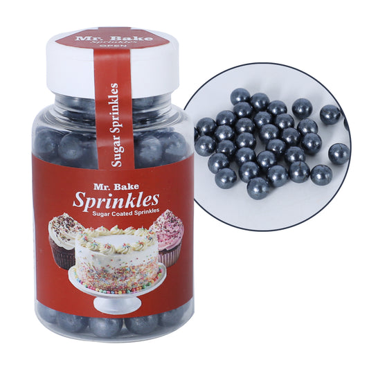 MR Bake Black Edible Pearl Medium- 90g Jar