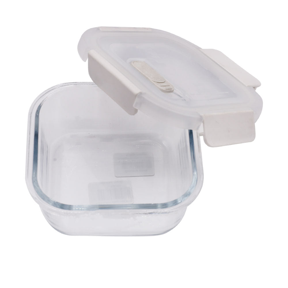 DL Airtight Borosilicate Glass Square Storage Box 380ml