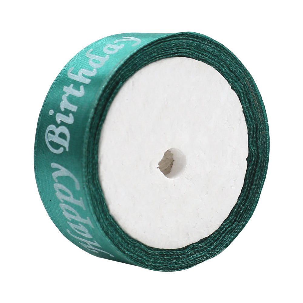 Happy Birthday Printed Ribbon Green